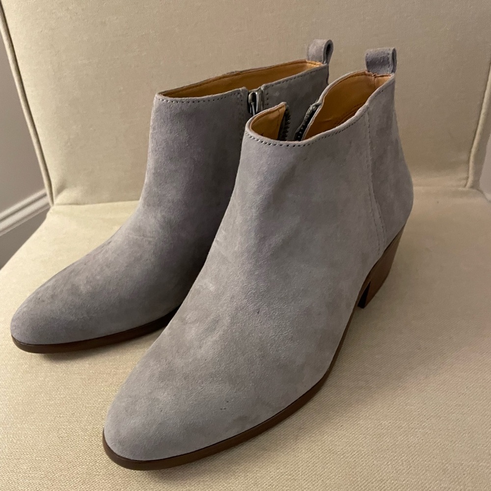 J Crew Grey suede booties NEW sz 8.5